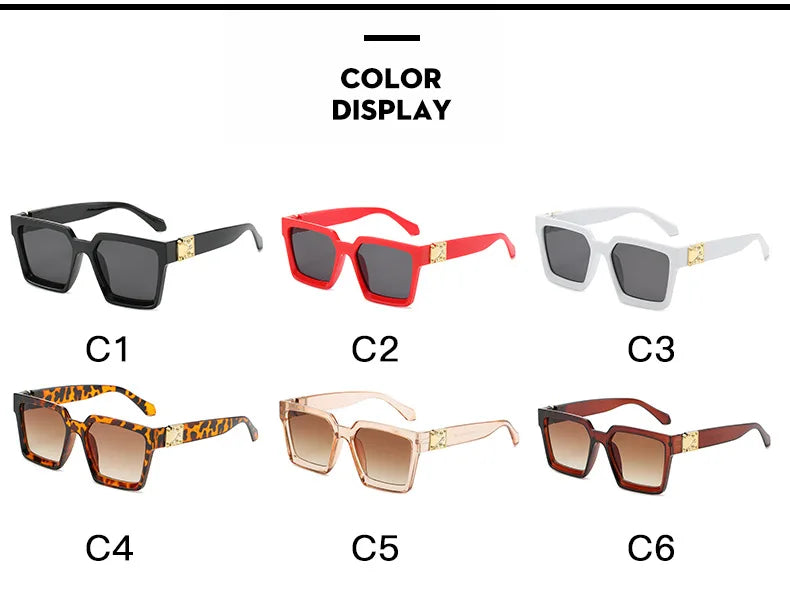 Square Sunglasses Men Luxury Brand Designer Men Eyeglasses Luxury Retro High Quality UV400 Gafas De Sol Hombre