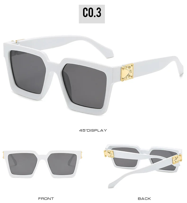 Square Sunglasses Men Luxury Brand Designer Men Eyeglasses Luxury Retro High Quality UV400 Gafas De Sol Hombre