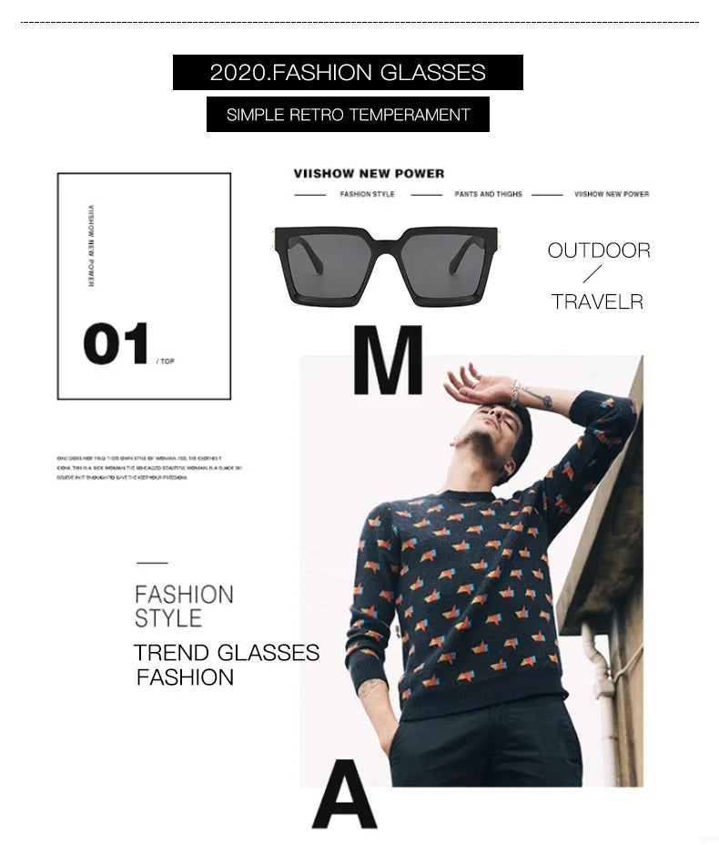 Square Sunglasses Men Luxury Brand Designer Men Eyeglasses Luxury Retro High Quality UV400 Gafas De Sol Hombre