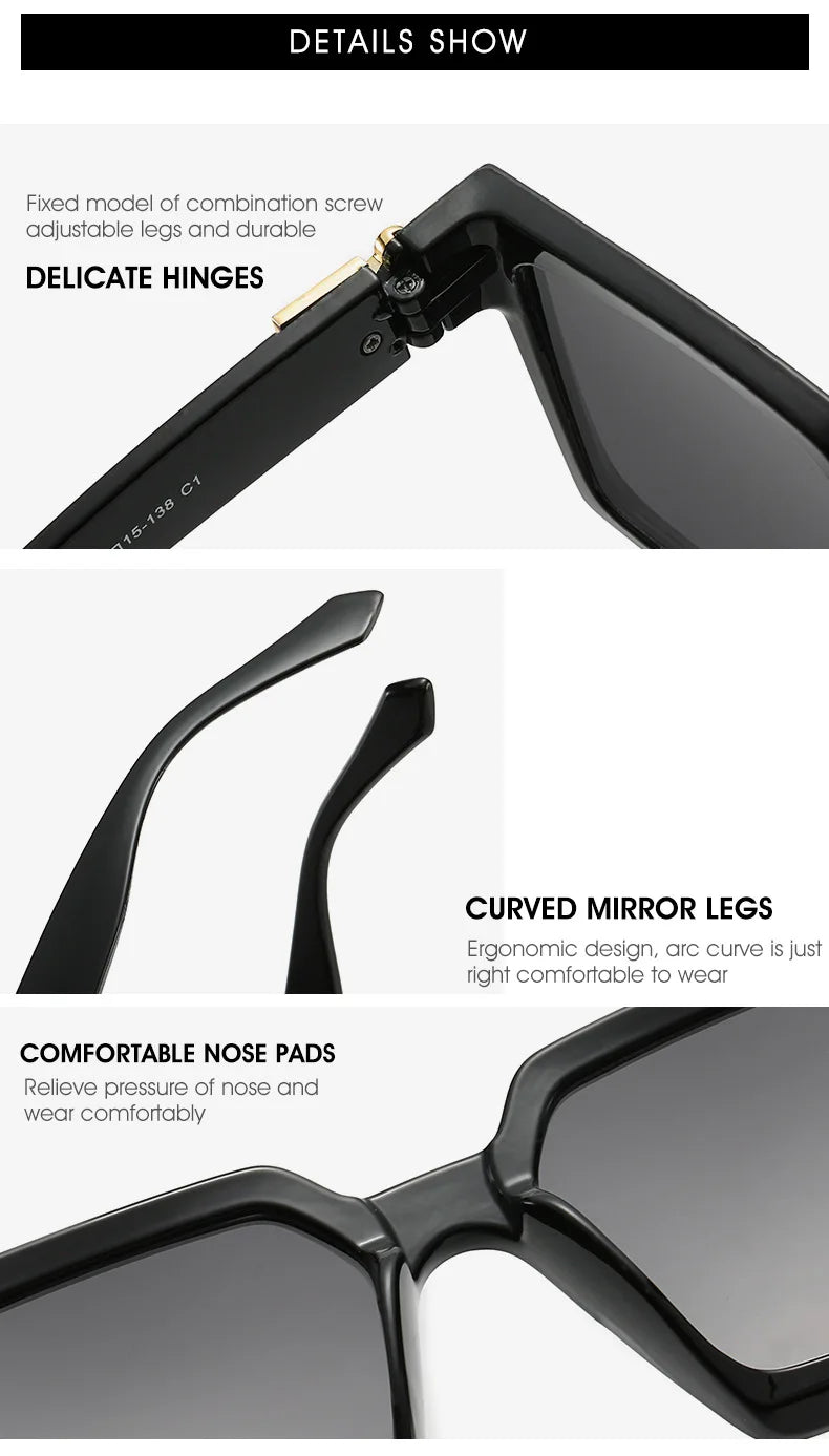 Square Sunglasses Men Luxury Brand Designer Men Eyeglasses Luxury Retro High Quality UV400 Gafas De Sol Hombre